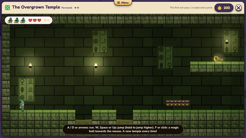 The Pyramid: Run, jump and blast through an overgrown temple.